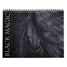 Calendario del caballo de la magia negra