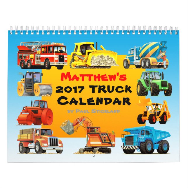 Calendario del camión de la construcción de 2017 (Tapa)
