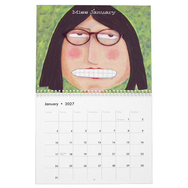 Calendario del cerebro 2012 del Biddy (Jan 2027)