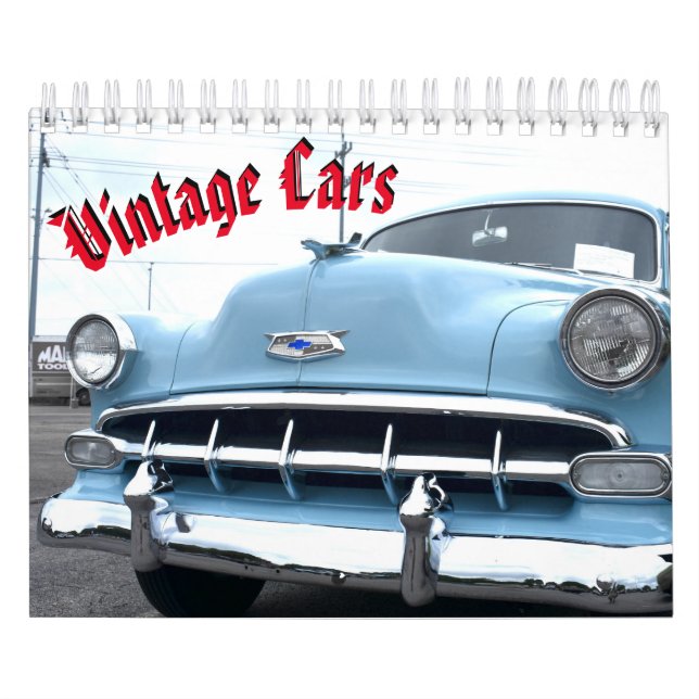 Calendario del coche del vintage (Tapa)