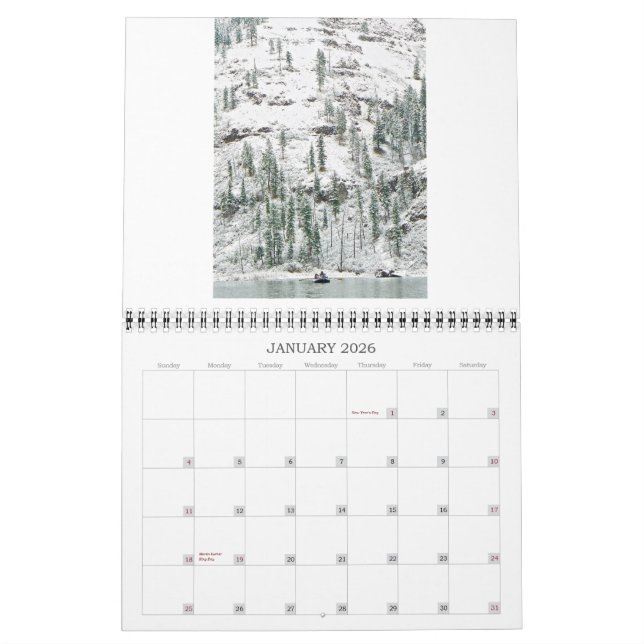 Calendario del concurso fotográfico AlaskaGuideLis (Jan 2026)