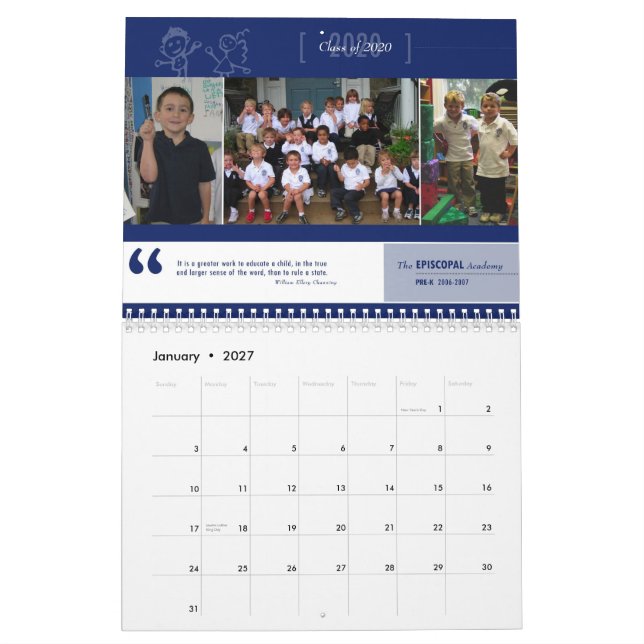 Calendario del EA Pre-K (Jan 2027)
