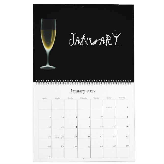 Calendario del esqueleto 2011 de Vision de la (Jan 2027)