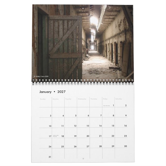 Calendario del este 2012 de la cárcel del estado (Jan 2027)