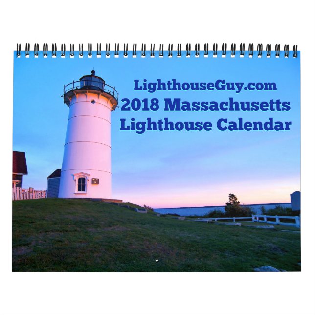 Calendario del faro de Massachusetts 2018 (Tapa)