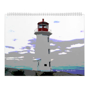 Calendario del faro de Nueva Escocia de la