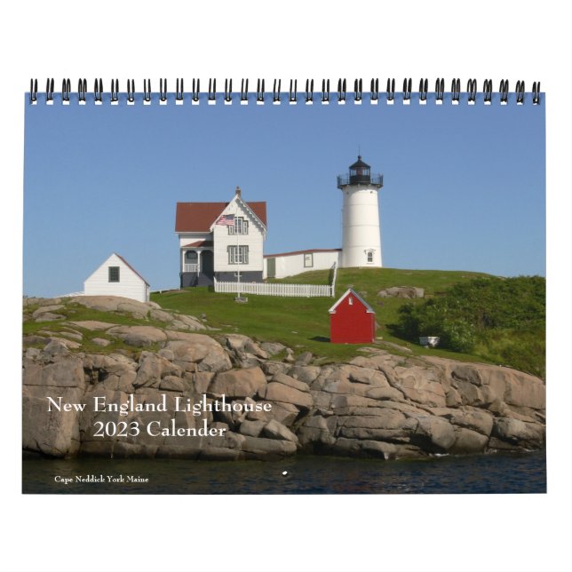 Calendario del faro de Nueva Inglaterra 2023 (Tapa)