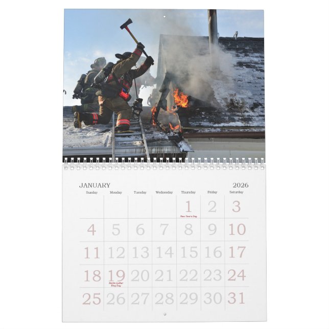 Calendario del fuego 2015 del búfalo (Jan 2026)