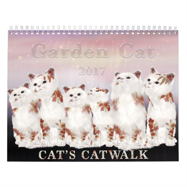Calendario del gato 2017 del jardín (Tapa)