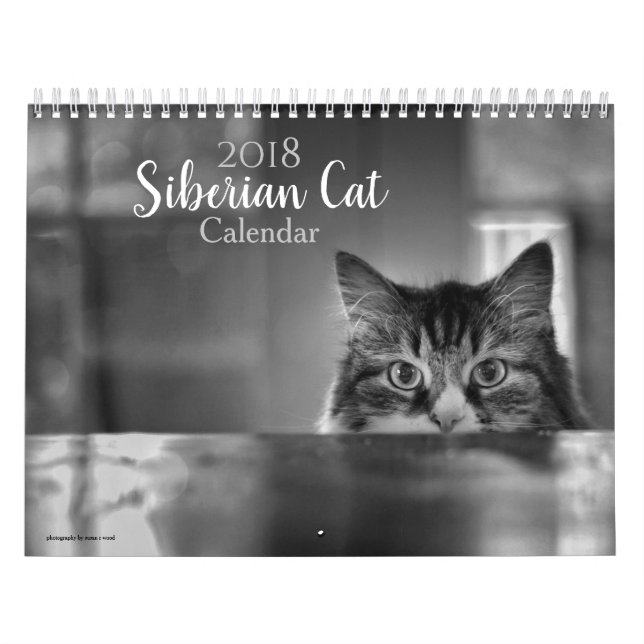 Calendario del gato de 2018 siberianos (Tapa)