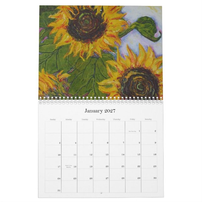 Calendario del girasol de París (Jan 2027)