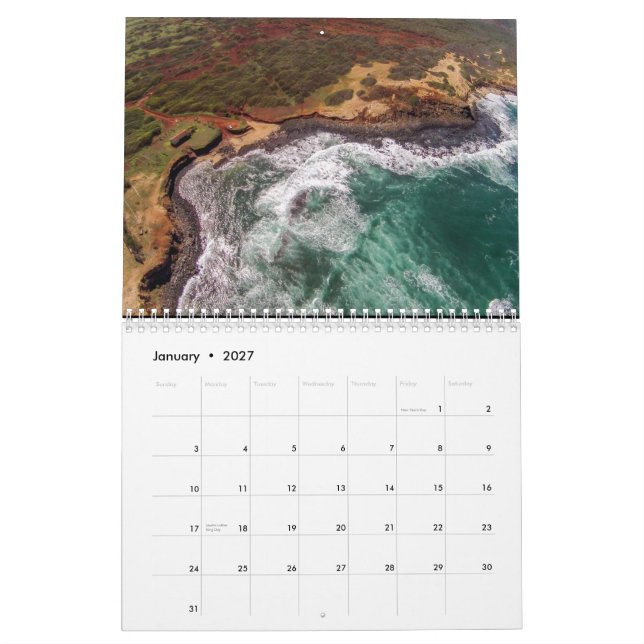 Calendario del Hawaiian 2015 (Jan 2027)