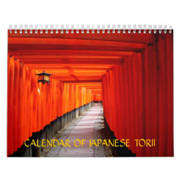 Calendario del japonés Torii