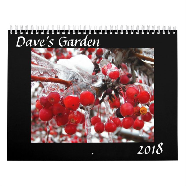Calendario del jardín 2018 de Dave (Tapa)