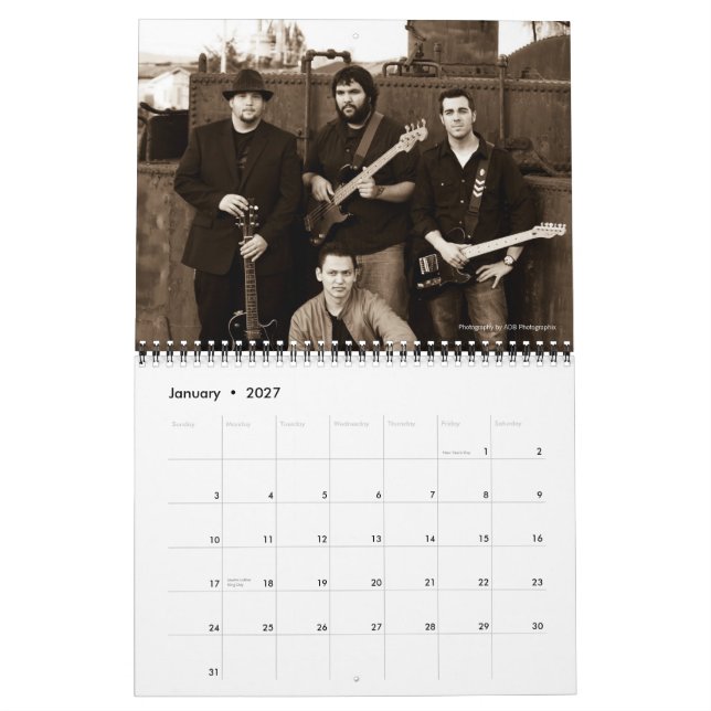 Calendario del ladrón 2011 del surco (Jan 2027)