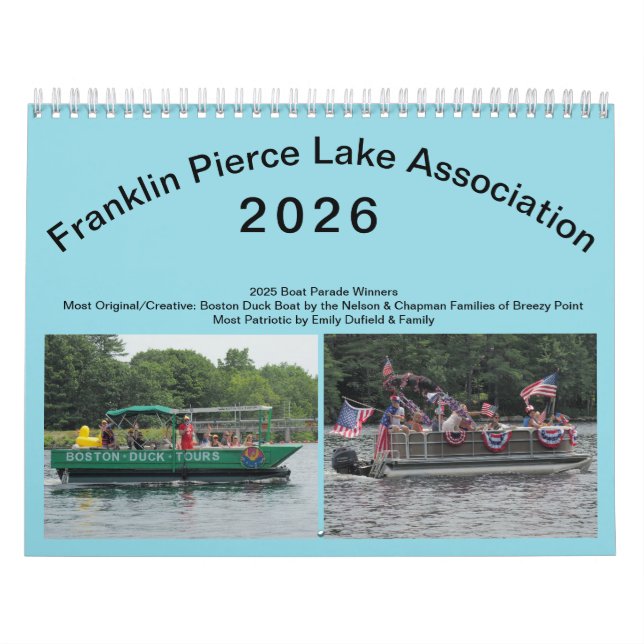 Calendario del Lago Franklin Pierce 2026 (Tapa)