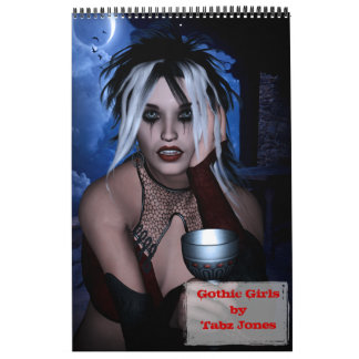 Calendario del libro de arte de Chicas góticos