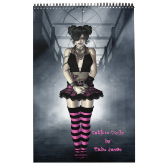 Calendario del libro de arte de Chicas góticos
