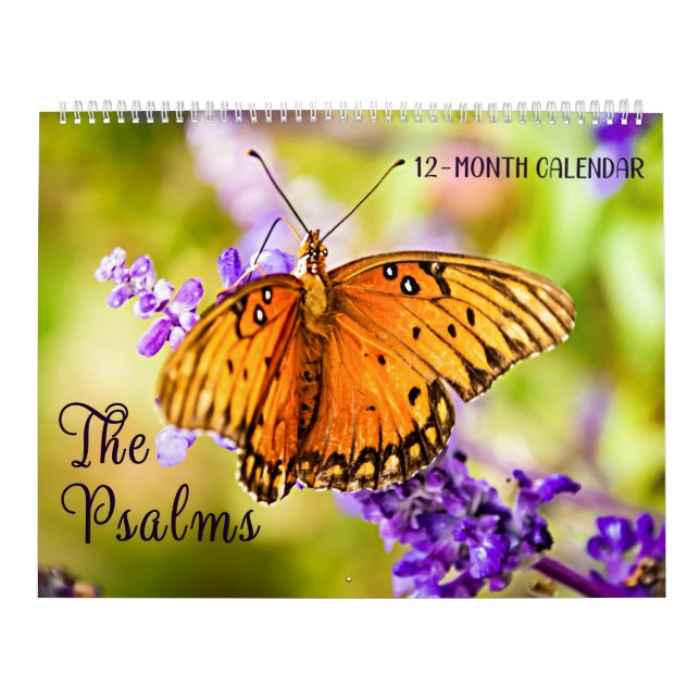 Calendario del Libro de Salmos de Mariposa de 2025 (Tapa)