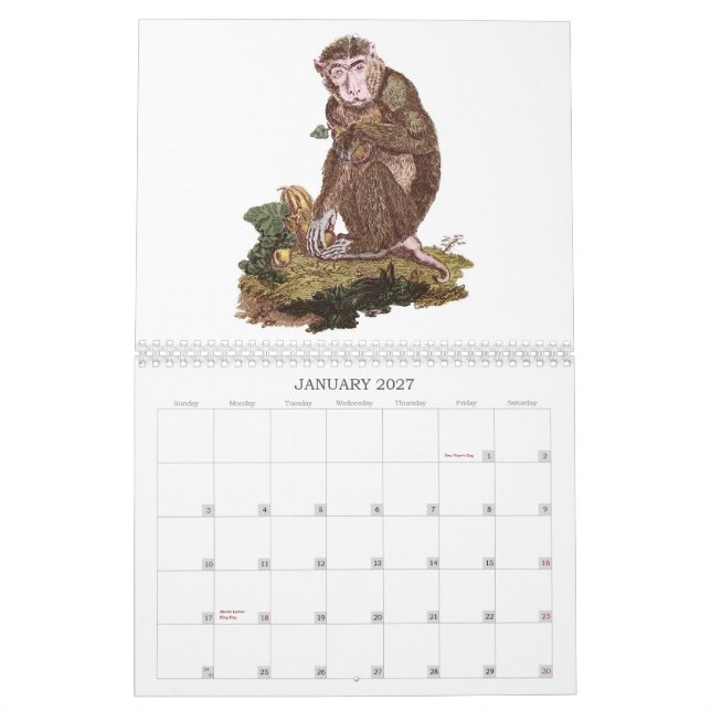 Calendario del mono (Jan 2027)