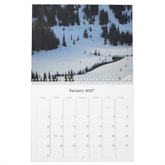 Calendario del Monte Rainier 2013 (Jan 2027)