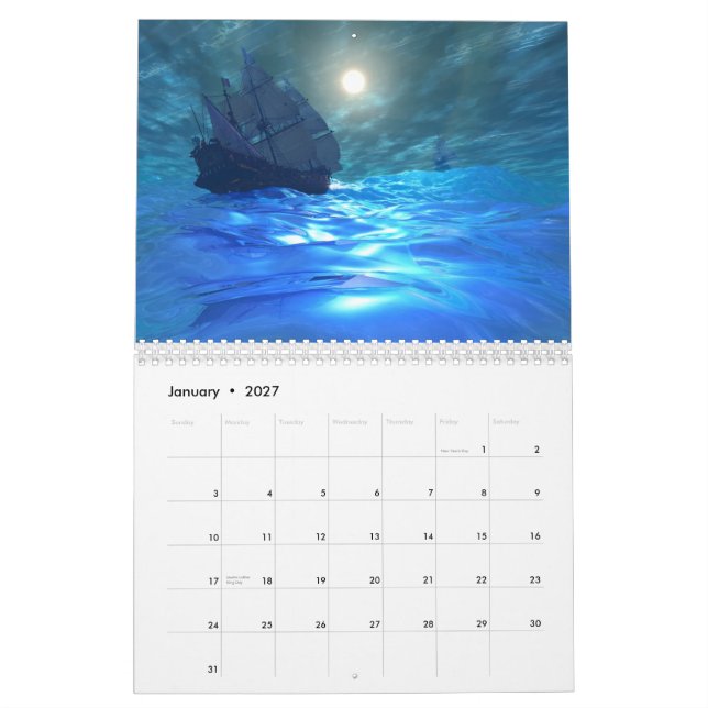 Calendario del Mundo del Océano - Buques (Jan 2027)