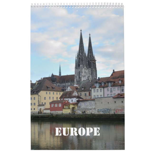Calendario del Muro de Europa de 12 meses (Tapa)