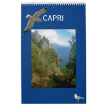 Calendario del muro de la isla de Capri