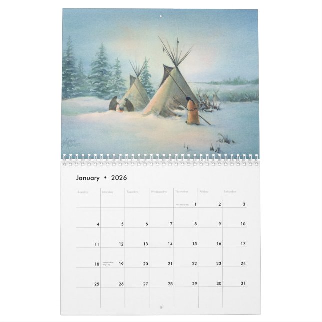 CALENDARIO del NATIVO AMERICANO de SHARON SHARPE (Jan 2026)