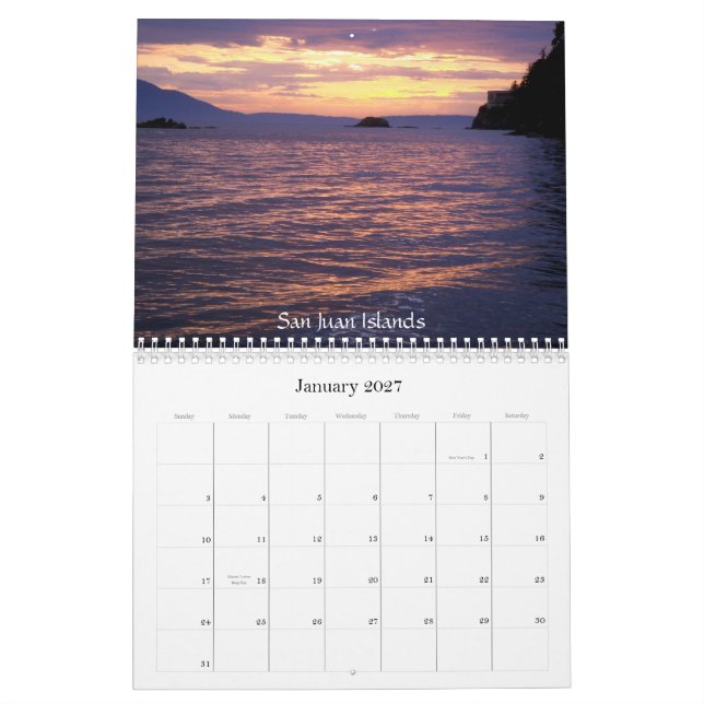 Calendario del noroeste 2009 (Jan 2027)