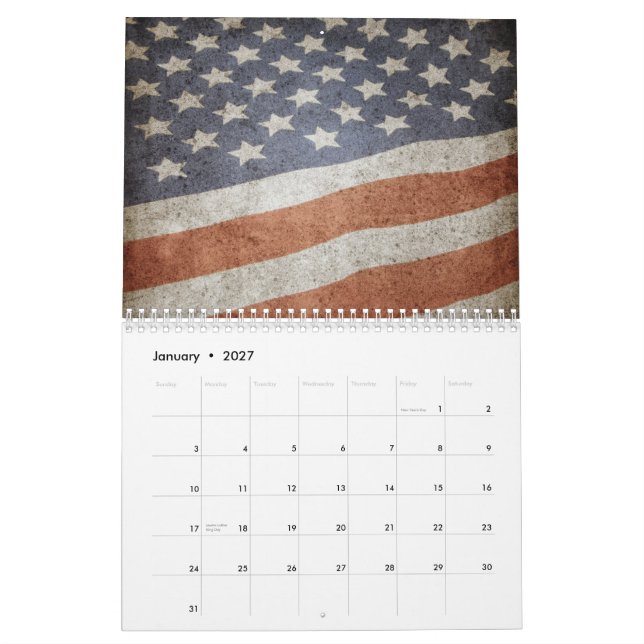 Calendario del orgullo de 2015 americanos (Jan 2027)