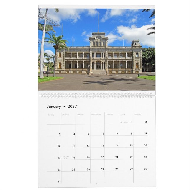 Calendario del Palacio de Iolani 2014 (Jan 2027)