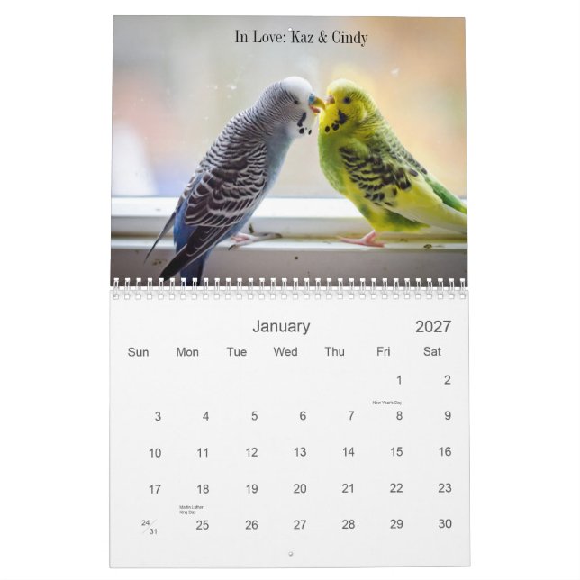 Calendario del Parakeet (Jan 2027)