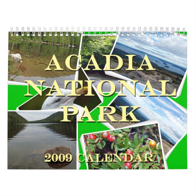 Calendario del parque nacional 2009 del Acadia (Tapa)