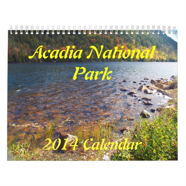 Calendario del parque nacional 2014 del Acadia (Tapa)