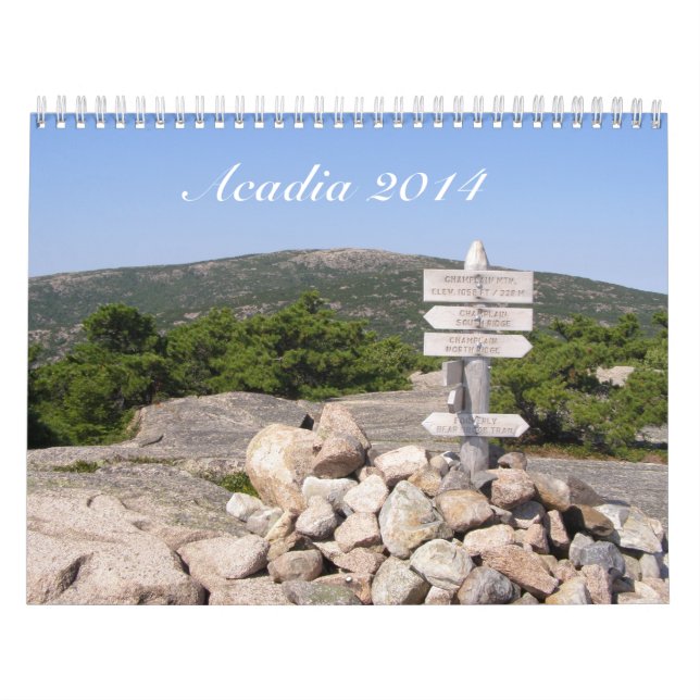 Calendario del parque nacional 2014 del Acadia (Tapa)