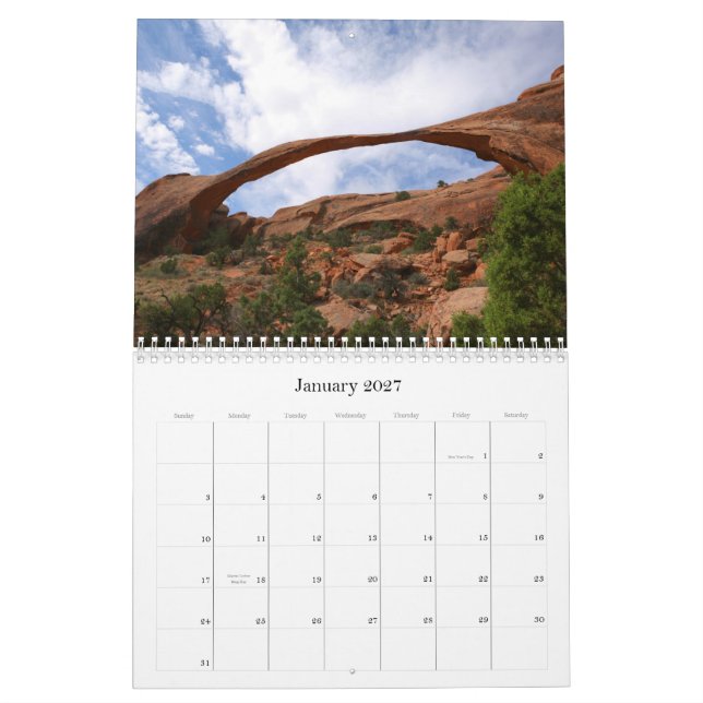 Calendario del parque nacional de 2009 arcos (Jan 2027)