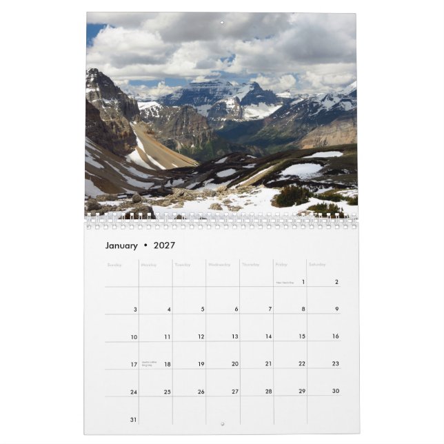 Calendario del Parque Nacional Glacier 2015 (Jan 2027)