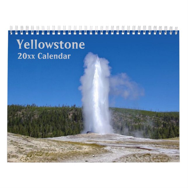 Calendario del Parque Nacional Yellowstone (Tapa)