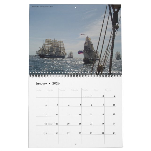 Calendario del partidario de Windjammers del cabo (Jan 2026)
