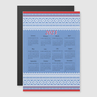 Calendario del patrón de suéter de los Navidades M