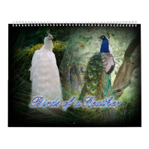 Calendario del pavo real del Birds of a Feather