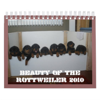 Calendario del perrito de Rottweiler