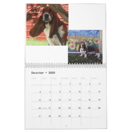 Calendario del perrito del perro de afloramiento