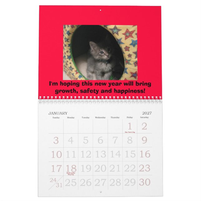 Calendario del perro y del gato (Jan 2027)