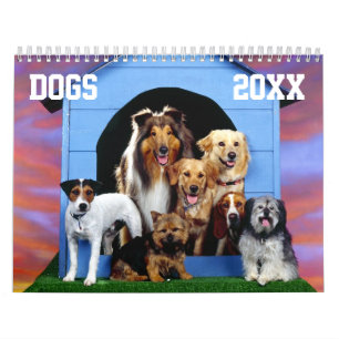 Calendario del personalizable de los perros