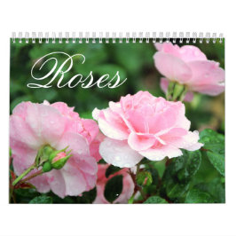 Calendario del personalizado de los rosas