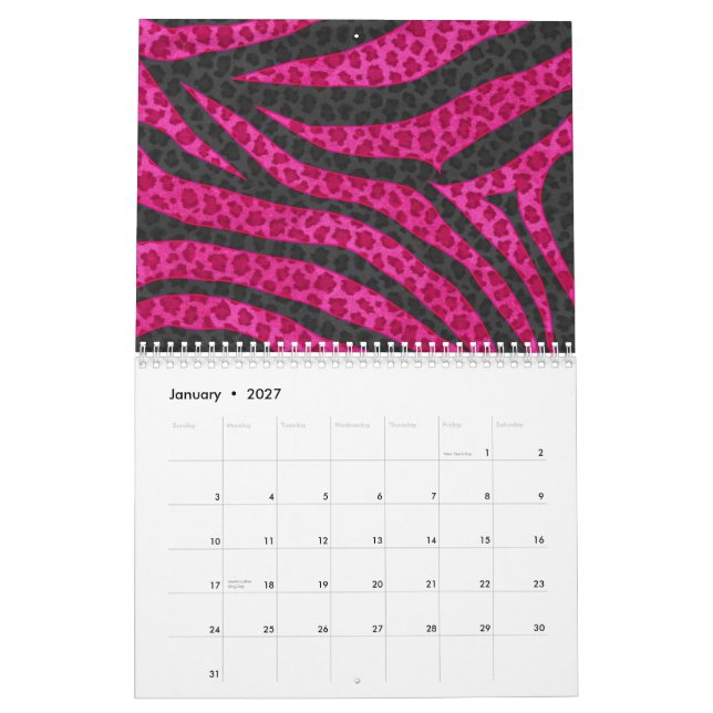 Calendario del personalizado del safari (Jan 2027)