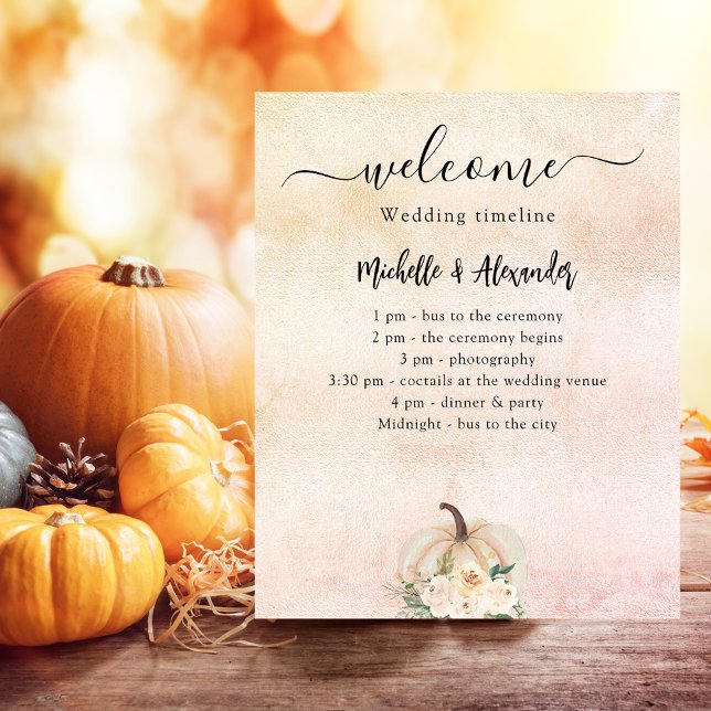 Calendario del programa de bodas de otoño con crem (Subido por el creador)