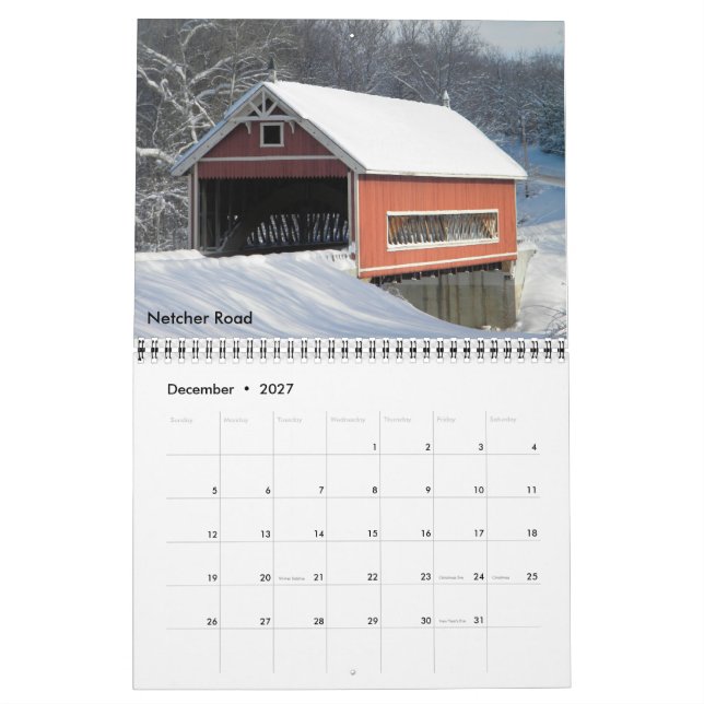 Calendario del puente cubierto (Dec 2027)